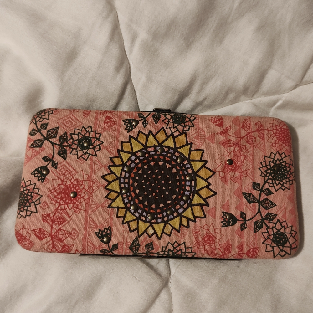 Floral Pink and Yellow Wallet